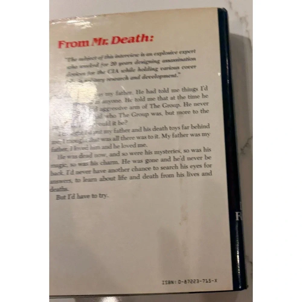 Mr. Death The Life Of A CIA Assassination Expert David B. Rothman 1982 1st Editi